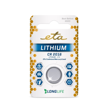 Baterie lithiová ETA PREMIUM CR2016, blistr 1ks